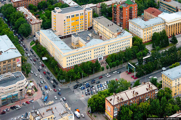Новосибирск с вертолета