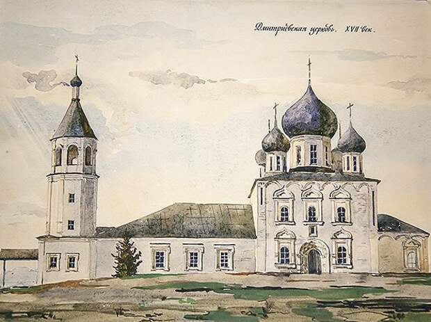 Дмитриевская церковь, вид столетней давности