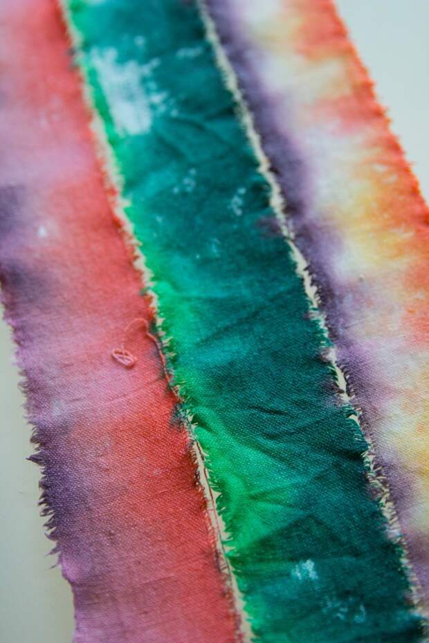 Tie dye банты для упаковки подарков (Diy)