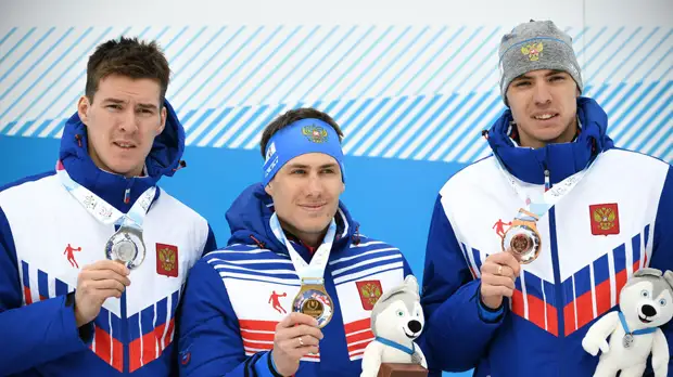 Российские биатлонисты заняли весь подиум в гонке преследования на Универсиаде-2019