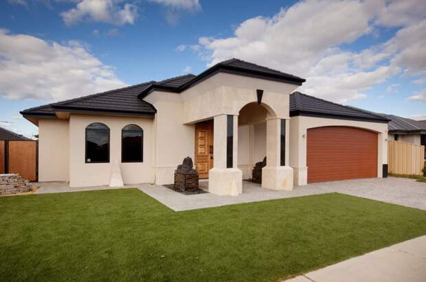 Красивые фасады одноэтажных домов: 51 фото идей