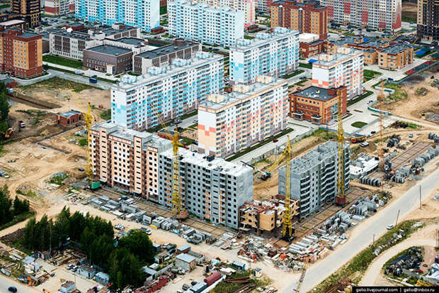 Новосибирск с вертолета