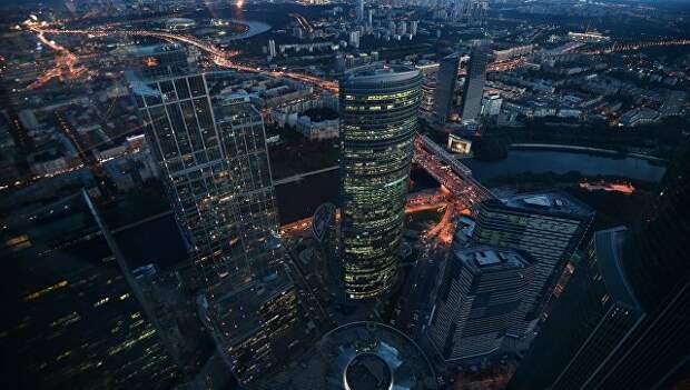 Вид с 89-го этажа Башни Федерация-Восток делового комплекса Москва-Сити. Архивное фото