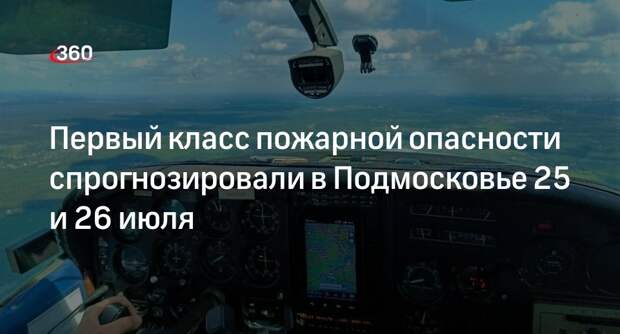 Первый класс пожарной опасности спрогнозировали в Подмосковье 25 и 26 июля