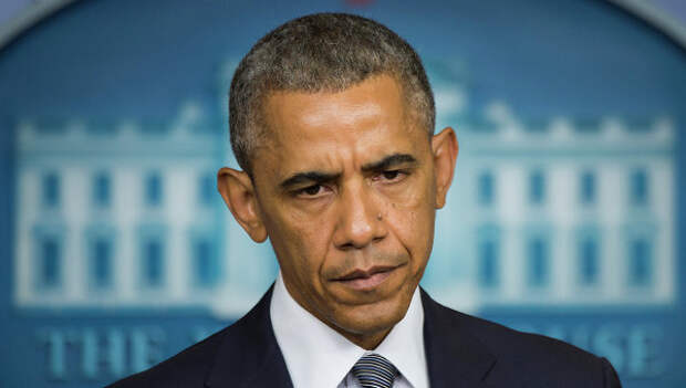 Президент США Барак Обама во  время выступления в Белом доме, Вашингтон. Архивное фото