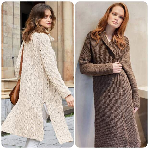 Искусство быть элегантной: вязаное пальто спицами. 5 моделей с полным описанием