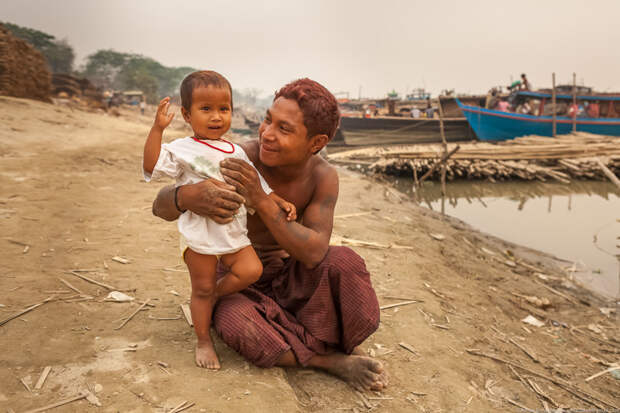 Жизнь на пляже в Бирме бирма, жизнь людей, мандалай, пляж