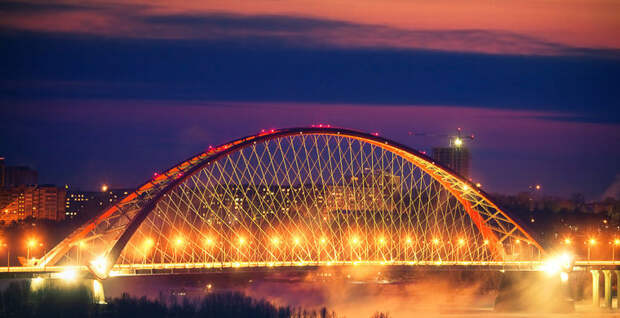 11. Бугринский мост, Новосибирск   места, мост, путешествие, россия