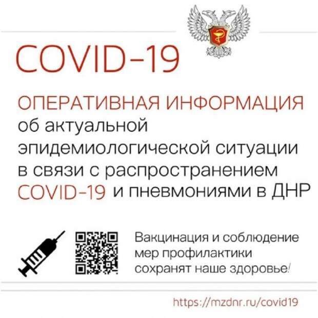 Сводка по COVID-19 в ДНР: выявлено 285 новых случаев заболевания