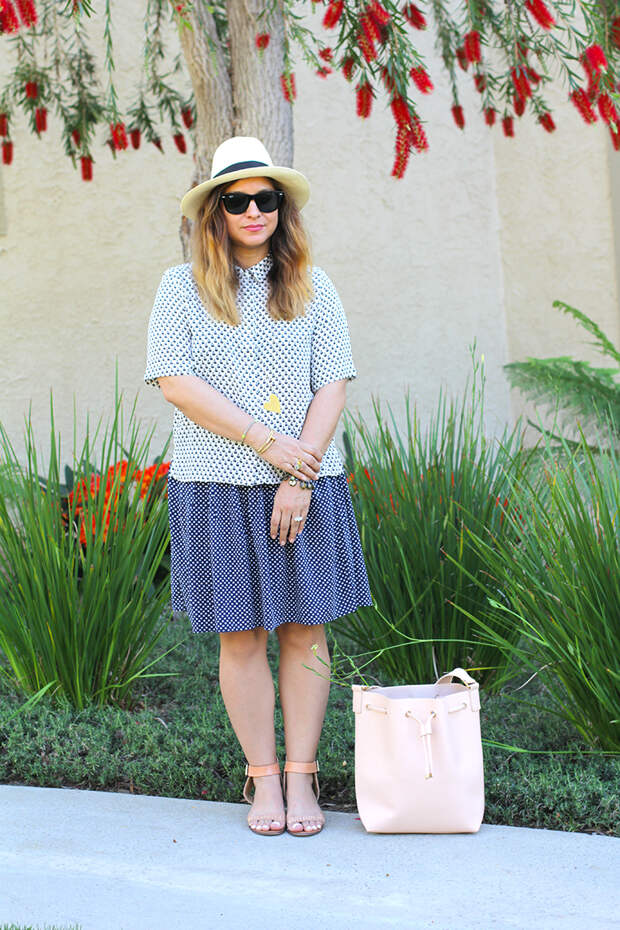 Spring Sunday outfit blouse & skirt OOTD
