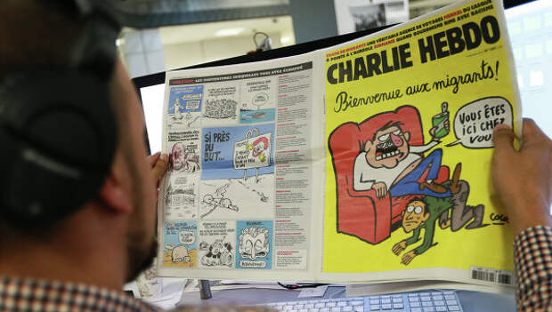 Издание Charlie Hebdo опубликовало карикатуры, героем которых стал утонувший сирийский мальчик Айлан Курди