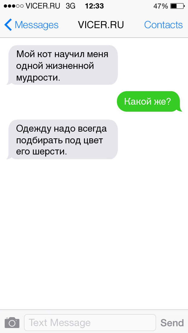 смс о домашних животных 