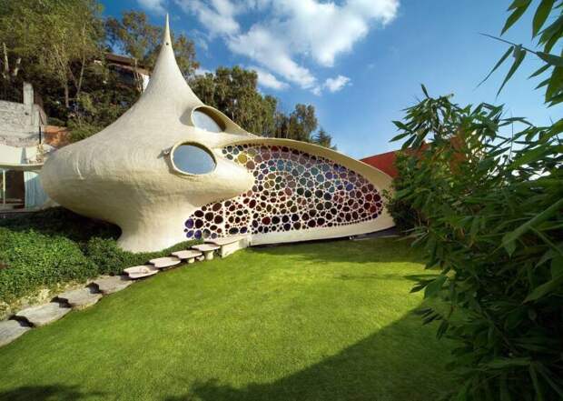 4. Домик моллюска (Nautilus House) в Мексике. в мире, дом