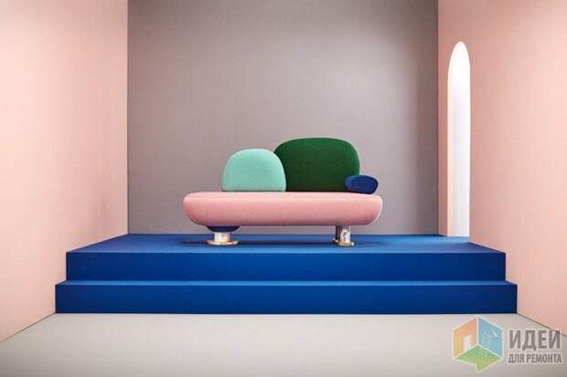 Интерьер в голубых и розовых тонах, цвет 2016 года, цвет года Pantone Интерьер в голубых и розовых тонах, цвет 2016 года, цвет года Pantone