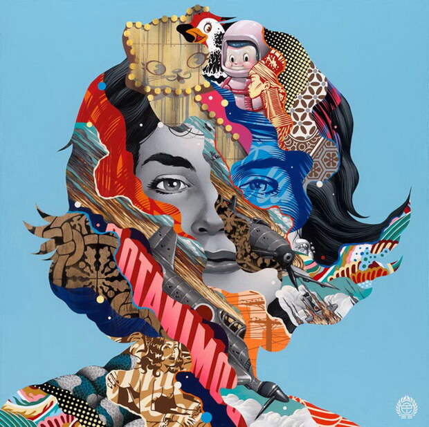 Яркие коллажи Tristan Eaton