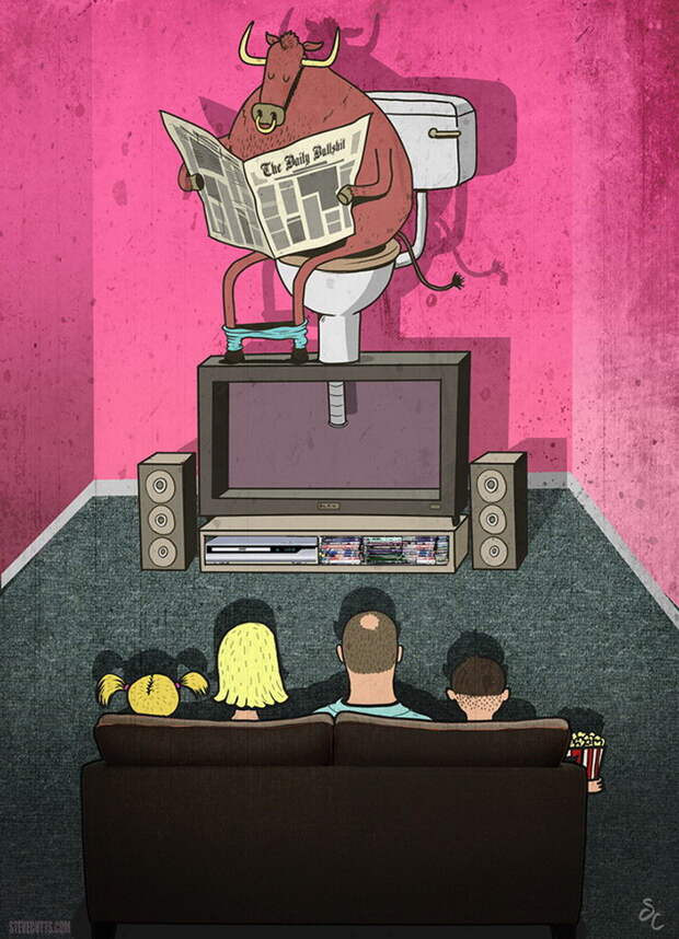 Сатирические иллюстрации Steve Cutts Сатирические иллюстрации Steve Cutts