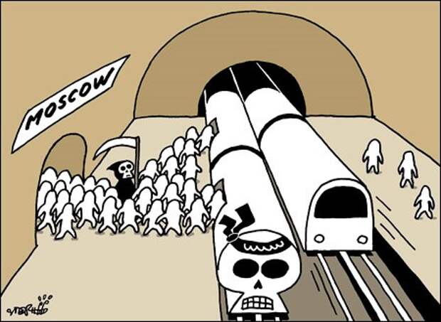 А это карикатуры Charlie Hebdo посвященные терактам в московском метро