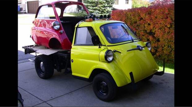 Эвакуатор на базе микромашинки BMW Isetta (9 фото)