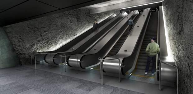 Завершается монтаж эскалаторов на станции БКЛ метро «Кленовый бульвар»