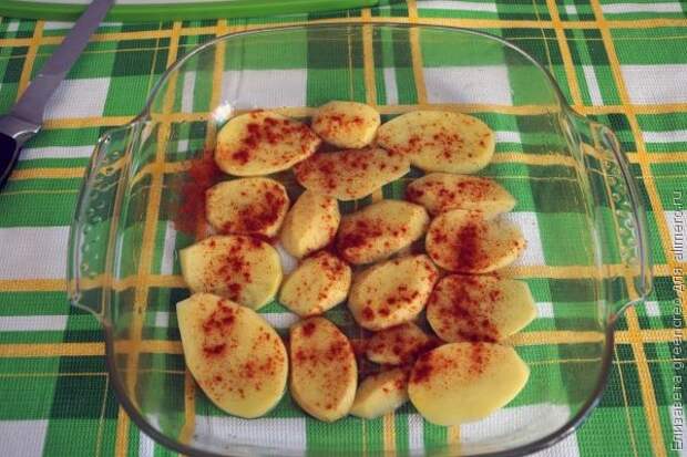 Филе пангасиуса, запеченное с картофелем и сыром Филе пангасиуса, запеченное с картофелем и сыром