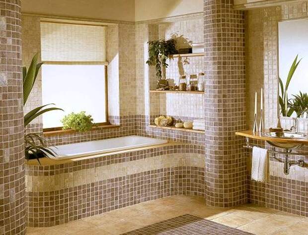 Красивая мозаика в ванной фото