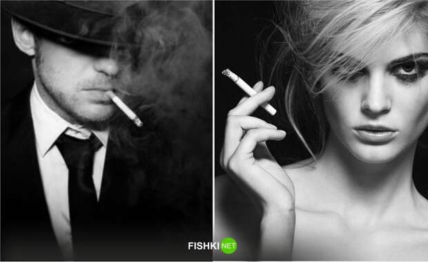 9. И даже держим сигарету по-разному мужчины и женщины, факты