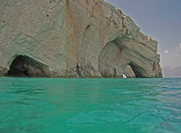 Греция. Голубые пещеры острова Закинтос греция, остров, пещеры, путешествия