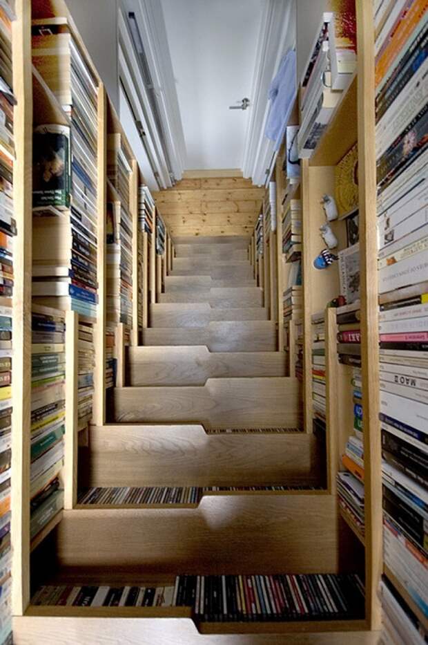 Креативные книжные полки. Фото