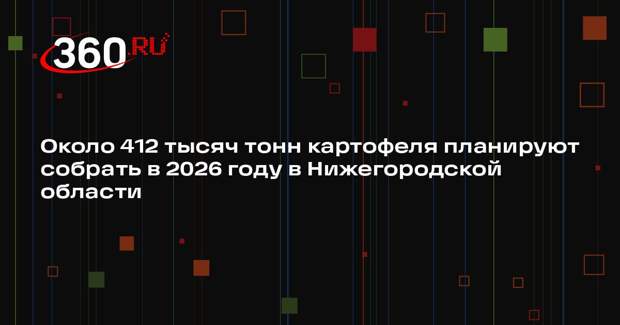 Около 412 тысяч тонн картофеля планируют собрать в 2026 году в Нижегородской области