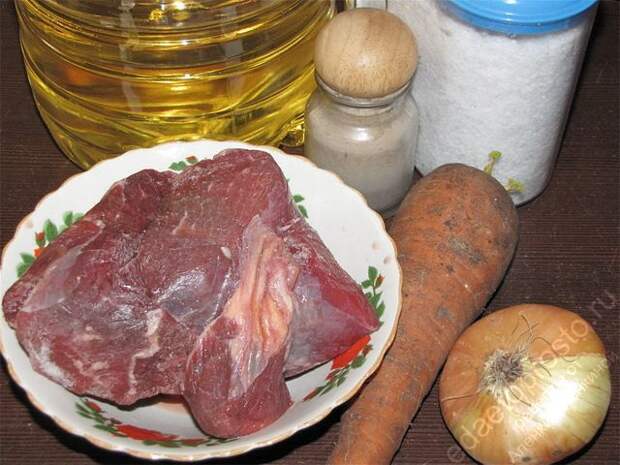 ингредиенты для тушеного мяса
