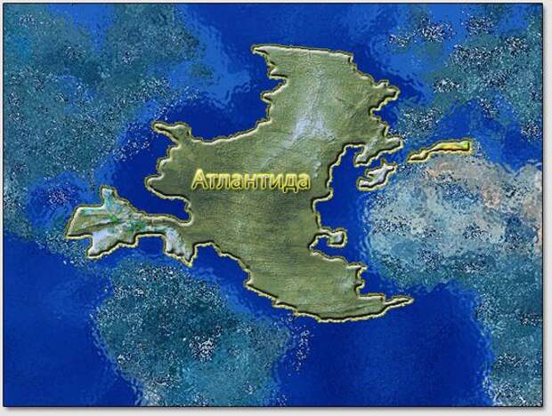 Карта древней Атлантиды