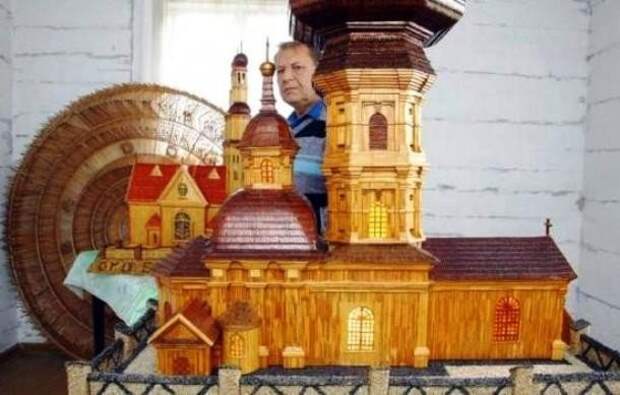 Потрясающие скульптуры из спичек