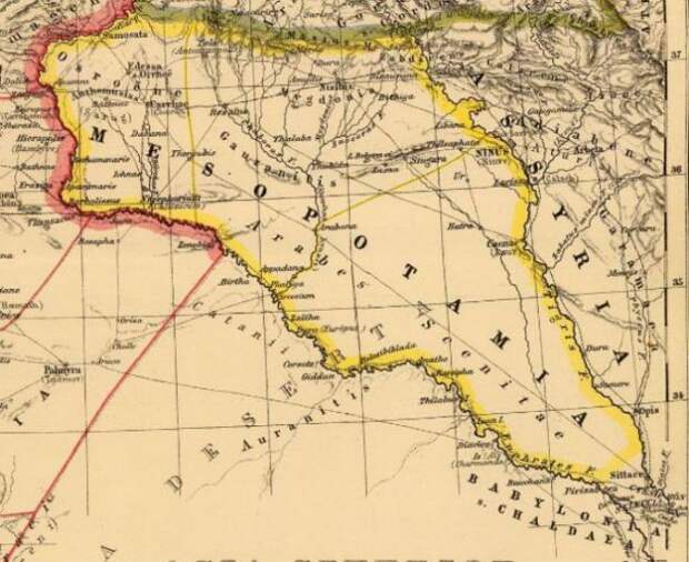 Древняя карта Месопотамии