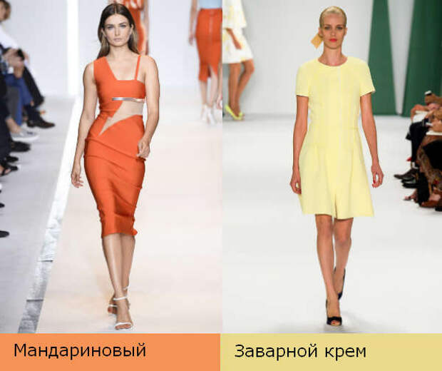 Цвета модных платьев весна-лето 2015