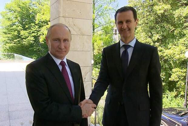 Президент Сирии Асад на встрече с Путиным 17 мая в Сочи
