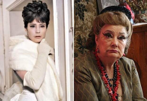 Татьяна Самойлова в фильмах *Анна Каренина*, 1967, и *Нирвана*, 2008 | Фото: kino-teatr.ru