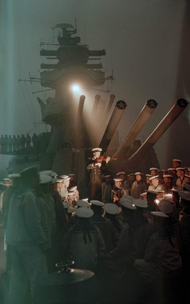Soviet sailors and a violin performance over the Pacific, 1955