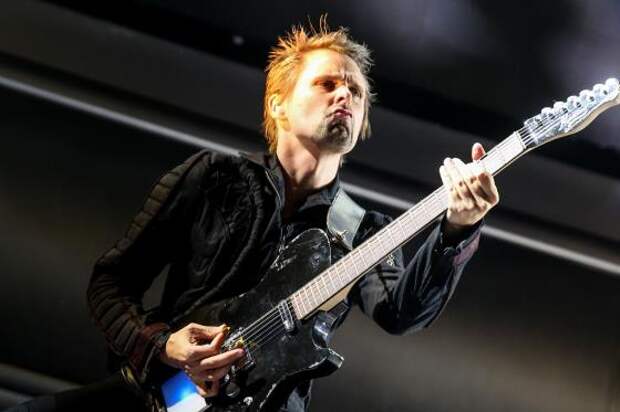 Matt Bellamy of Muse performs at the KROQ Weenie Roast at the Irvine Meadows Amphitheatre on Saturday, May 16, 2015, in Irvine, Calif. (Photo by Rich Fury/Invision/AP)