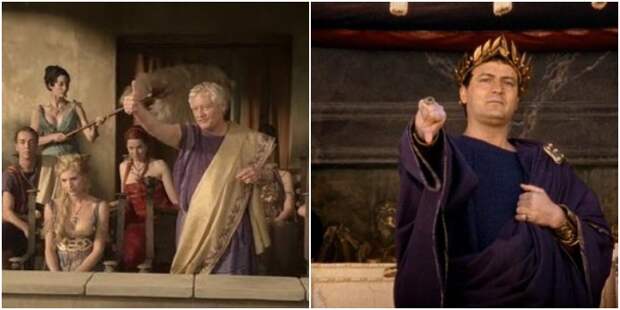 Жест из фильмов про гладиаторские бои римлян на самом деле в Древнем Риме не использовали. /Фото: bolshoyvopros.ru, livejournal.com Жест из фильмов про гладиаторские бои римлян на самом деле в Древнем Риме не использовали. /Фото: bolshoyvopros.ru, livejournal.com