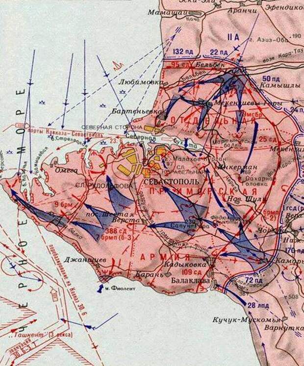 Карта обороны севастополя 1941 1942