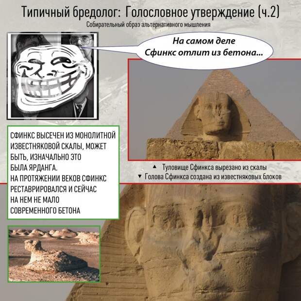 Типичный бредолог, голословные утверждения [Древний Египет] древний египет, история, пирамидосрач, пирамиды, факты