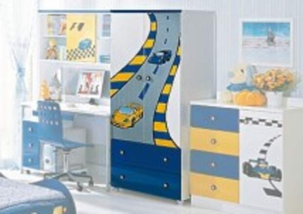 Шкаф для одежды F1 blue