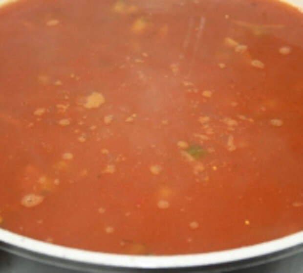 Острый мясной суп (второго дня)