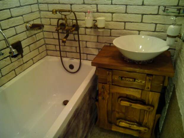 Ванная комната под старину, дизайн ванной своими руками