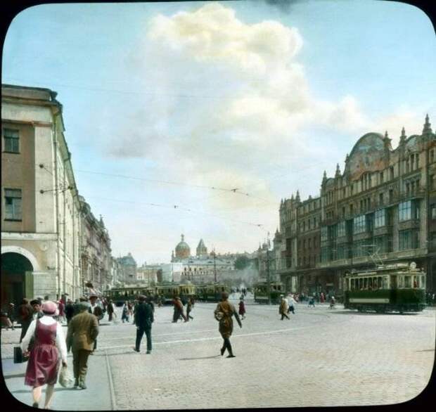 Редчайшие снимки Москвы 1931 года в цвете в цвете, история, москва, фото