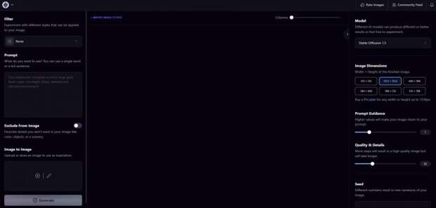 Сервис Playground AI для создания картинок. Интерфейс Playground AI. Сервис Playground AI для создания картинок. Интерфейс Playground AI. Фото.