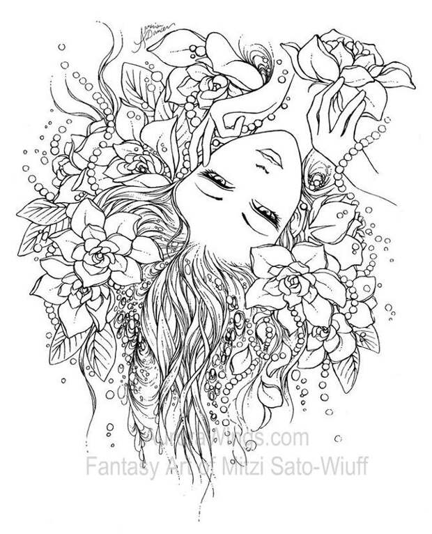 Coloring Book 1 - Aurora Wings - Fantasy Art of Mitzi Sato-Wiuff: 