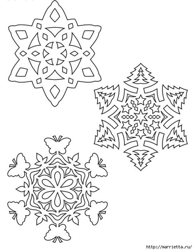 шаблоны снежинок из бумаги (18) (511x663, 156Kb)