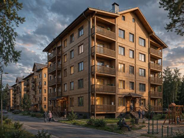 Россияне будут жить в деревянных пятиэтажках