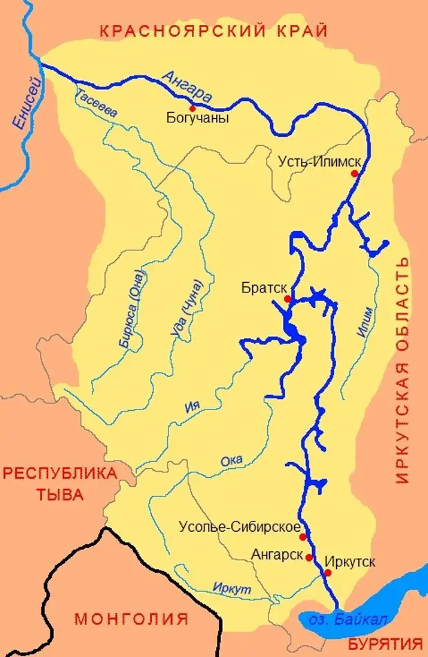 Карта река белая иркутская область